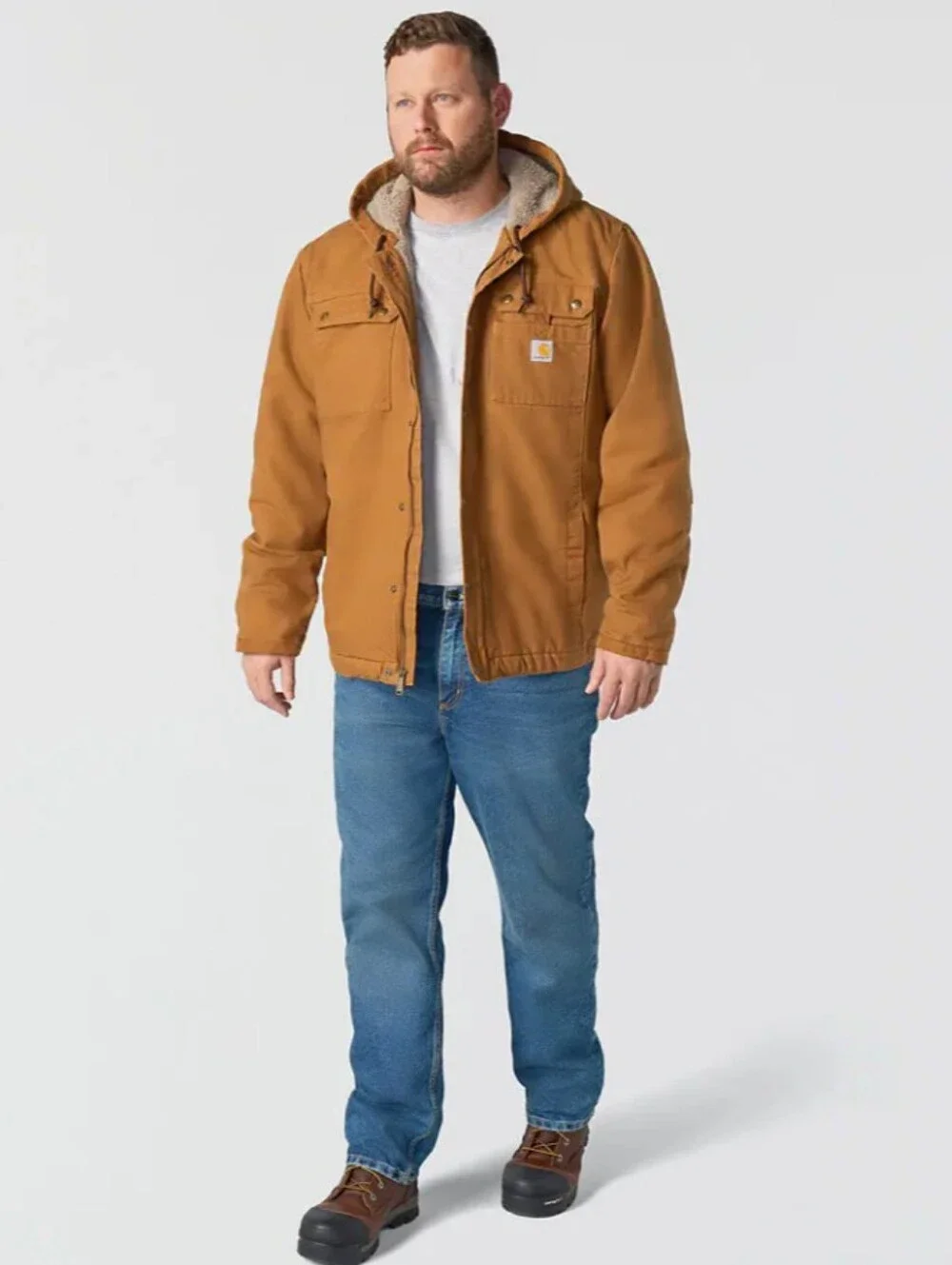 Carhartt Washed Duck Bartlett Jacket Brown Tan Men's 3XL TALL 103826